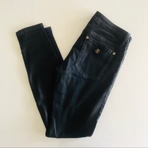 Roberto Cavalli Black Coated Skinny Jeans
